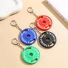 Keychain Pendant Small Barbell Charm Gym Keyring Sports Style Mini Fitness