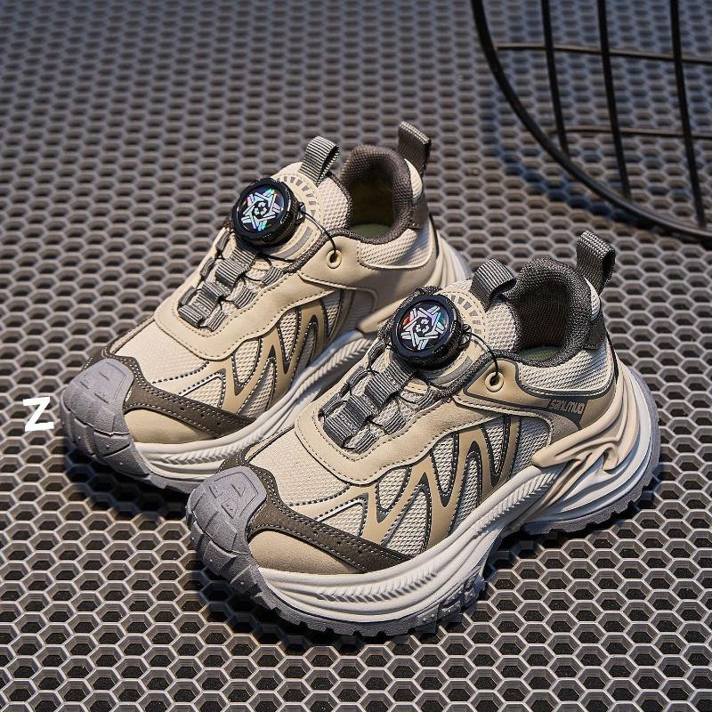 

Girls sneakers Boys autumn new fashionable versatile mesh rotating breathable dad shoes Children s trendy models 26 yards inner length 16.5cm хакі