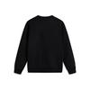 Li Ning Logo Print Trendy Cotton Breathable Loose Fleece Crewneck Sweatshirt Unisex Sweatshirt Black AWDUG03-7