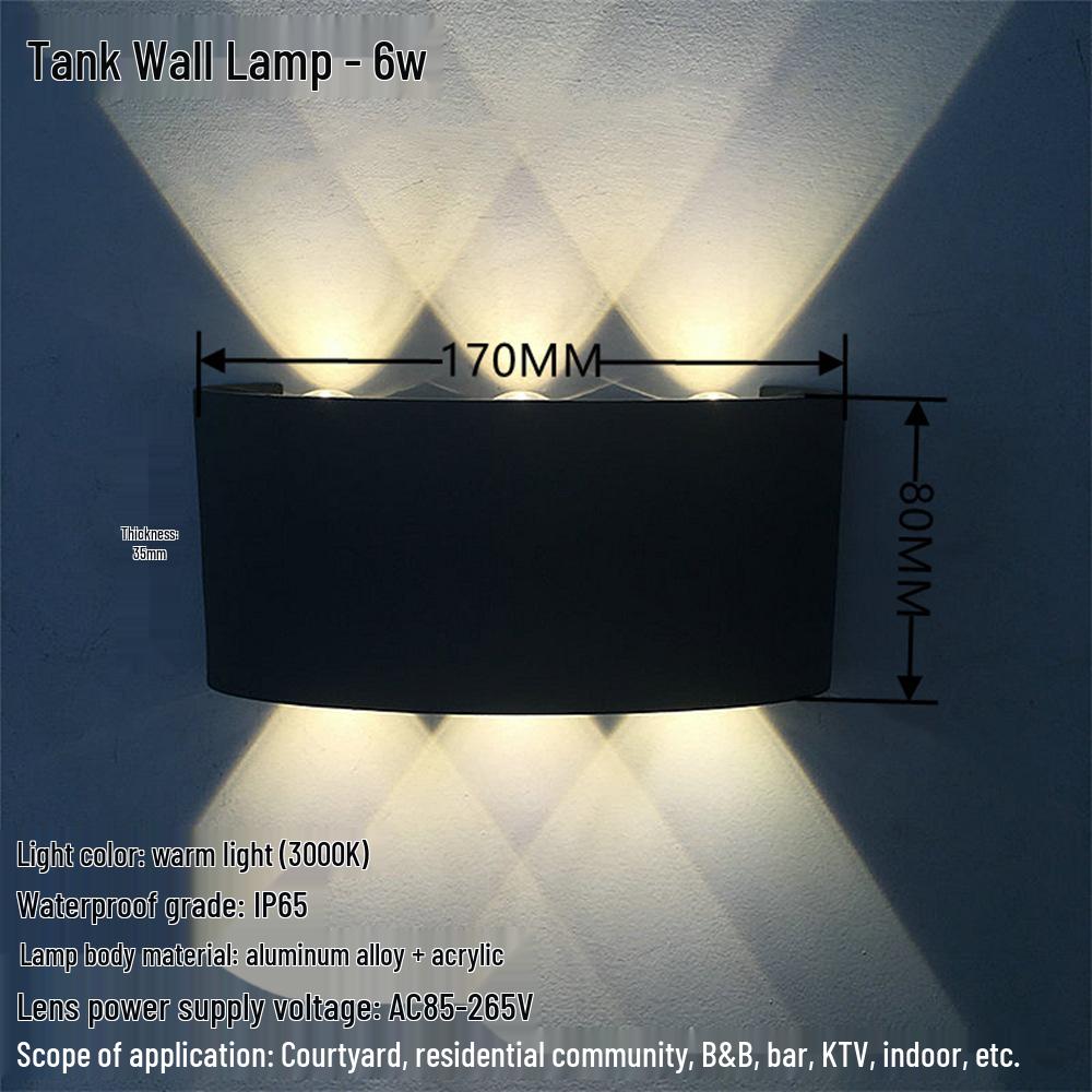 Creative Waterproof Wall Lamp for Living Rooms, Bedrooms, Hallways, and Staircases