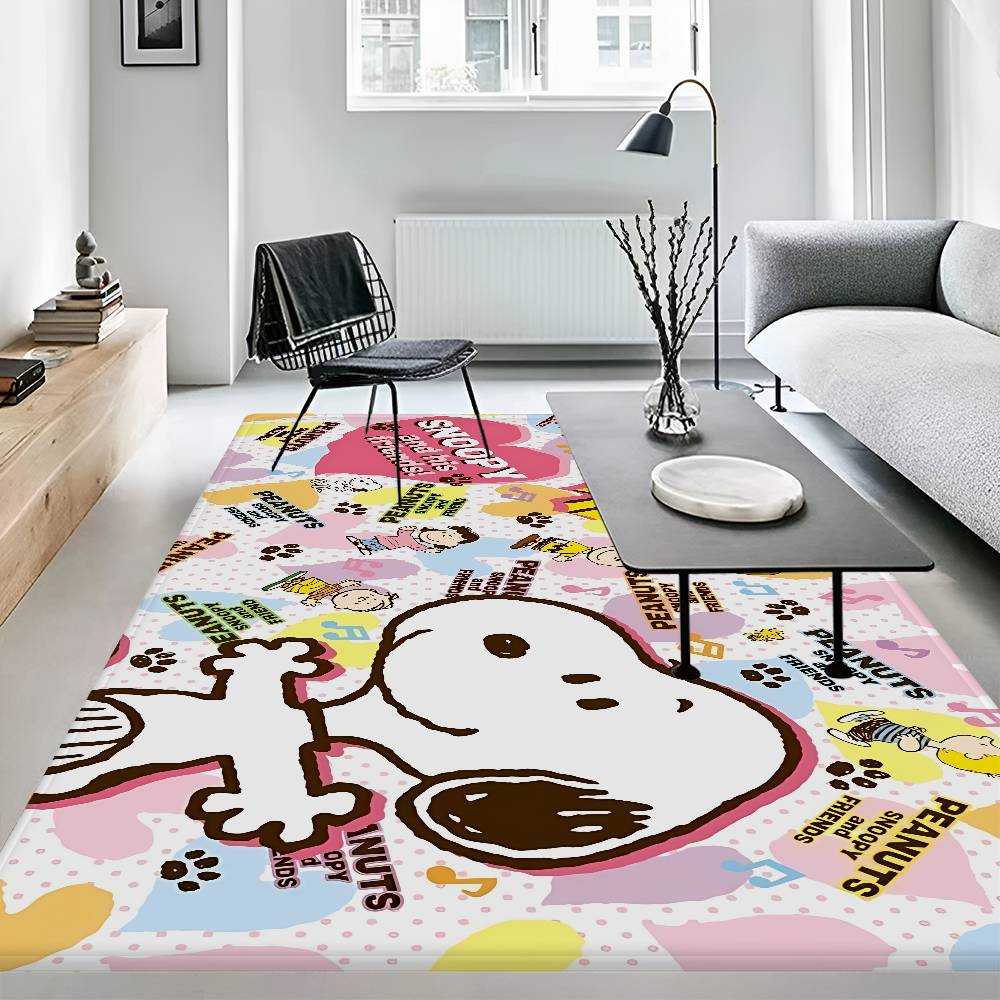 S-Snoopy Cartoon Floor Mat Retro Multiple Choice Living Room Kitchen Rug Non-Slip Modern Home Decor
