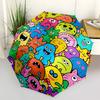 1pc Colorful Monsters Automatic Open/Close Umbrella, Compact Travel Umbrella, 8-Rib Sturdy Frame - Ideal Gift for Friends Yy251118067