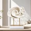 Cloud Sculpture on Stand Modern Desk Accent Abstract for Living Room, Model Home