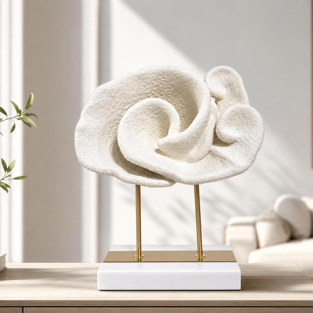 Cloud Sculpture on Stand Modern Desk Accent Abstract for Living Room, Model Home