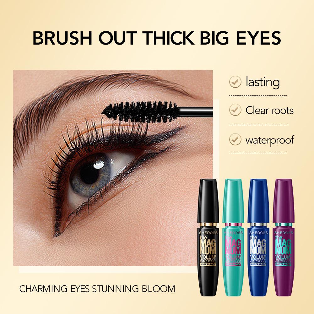 Four-color Waterproof and Anti-Sweat Slimming Mascara Long Lasting Thick Bending Quick Drying Black Mascara Lash