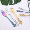 24PCS Vintage Tableware Cutlery Set Dinner Knife Fork Spoon Flatware Set Western Style Luxury Engraving Dinnerware with Rack Set