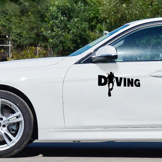 Dalgıç Dalış Etiket Araba Oto Tampon Pencere Bilgisayar Çıkartması Dekorasyon