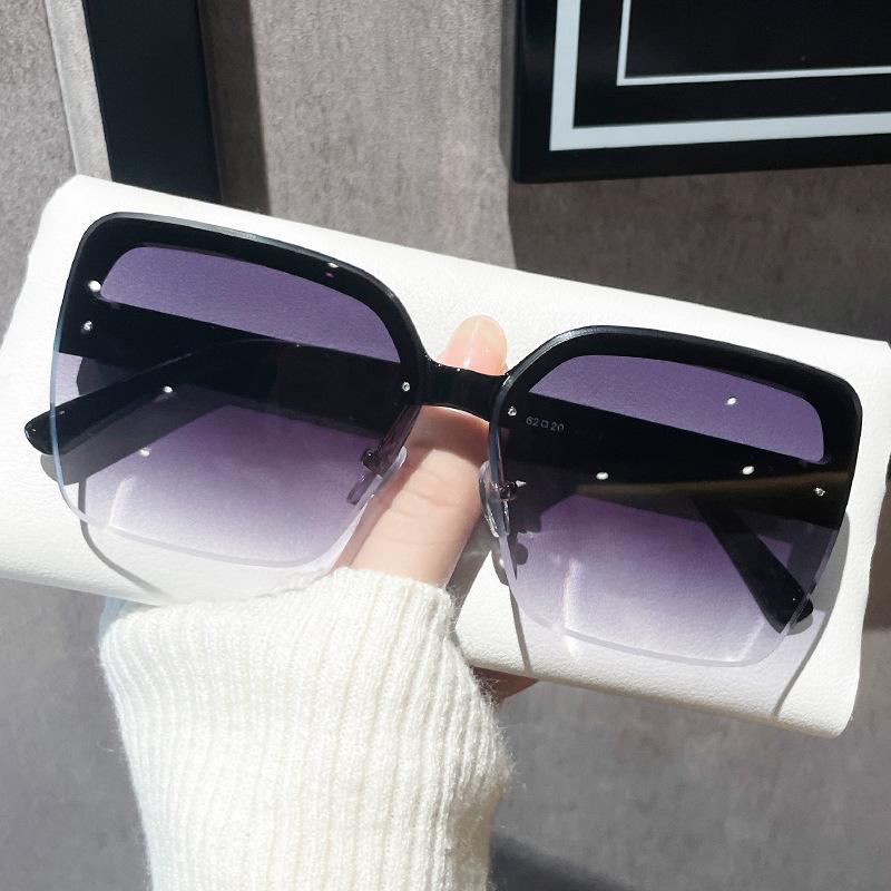 New Korean half frame sunglasses for women fashion retro casual style simple elegant DS-8155