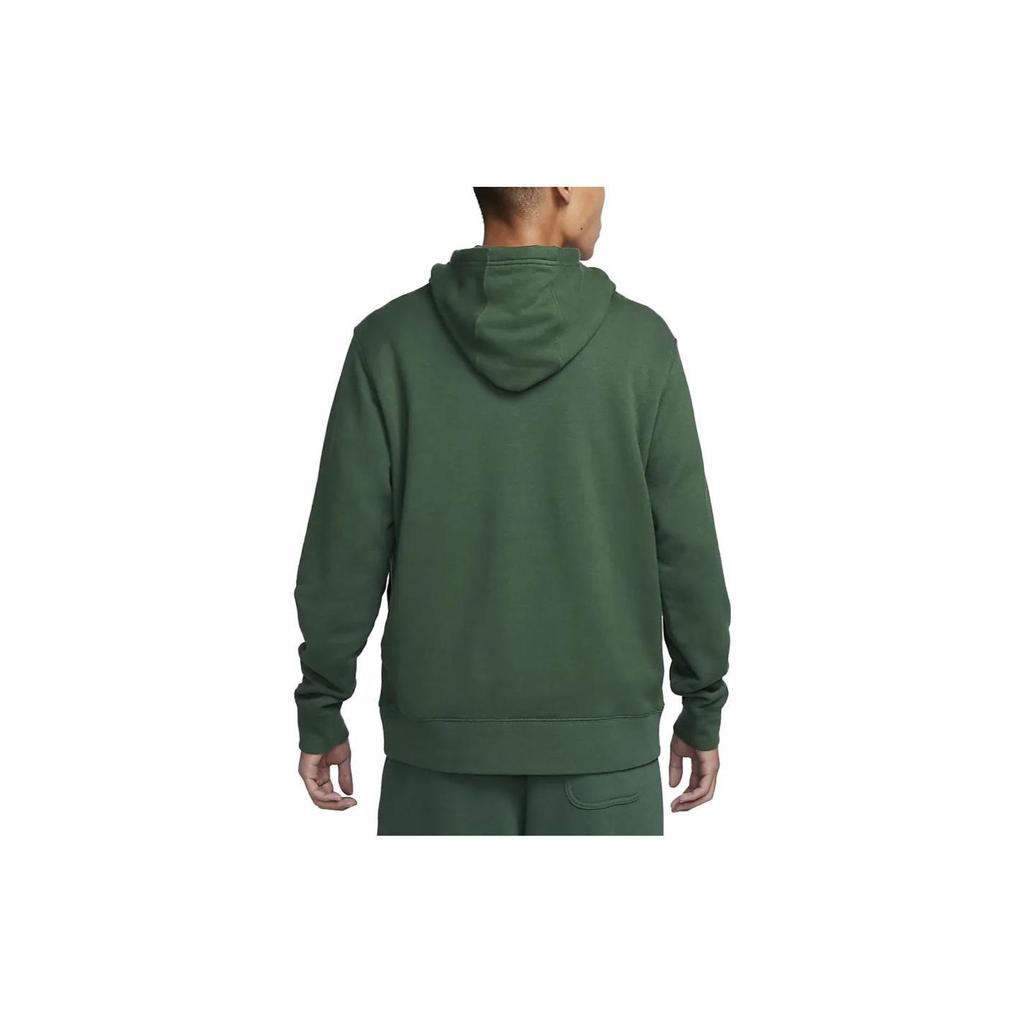 Nike Club+ Color Block Hooded Fleece Jacket Men Fir Green White FB7416-323