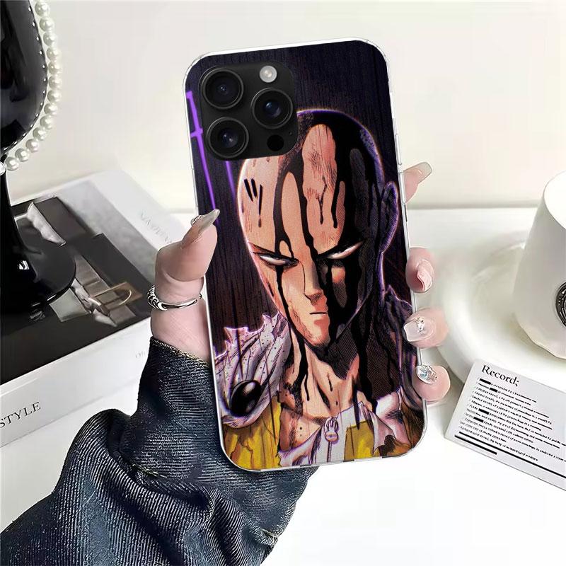 One P-Punch-Man Saitama King For iPhone 13 12 Mini 11 Pro Max 7 Plus 8 Phone Case X XR XS 6S 6 5S 5 Print Fundas Cover Soft Coqu