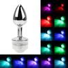 Stainless Steel Butt Plug Sex Toys For Couples Anus Stimulator No Vibrator Flirting Prostate Massager LED Light Metal Anal Plug