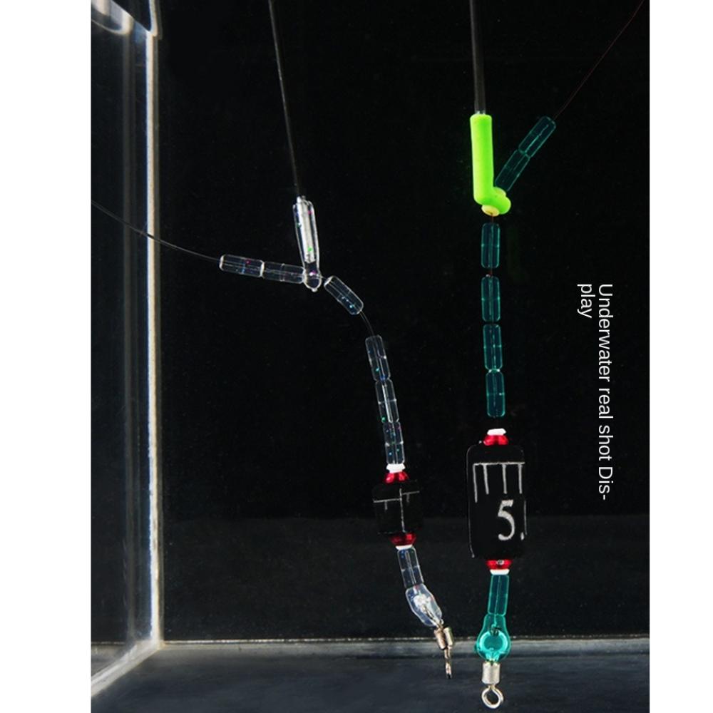 50PCS High Toughness Drift Float Green Fishing Hooks Supplies Fishing Float Seat High Transparency