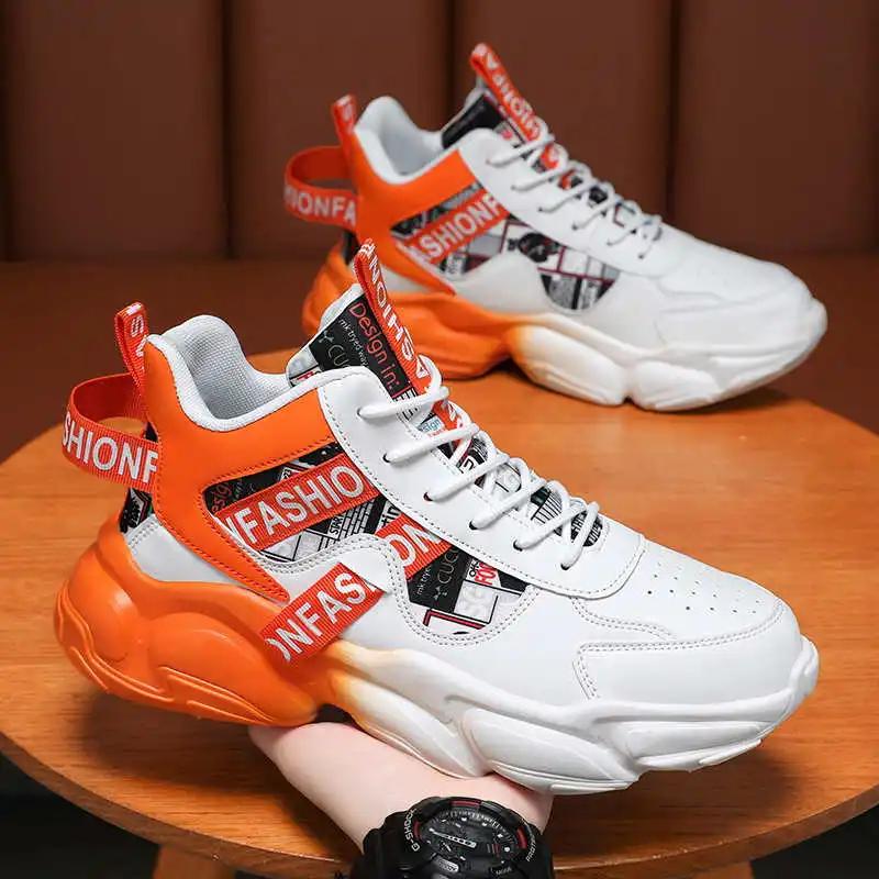 Thick-heeled Low Women's Black Sports Shoes Casual Tenis Gym Colored Sneakers Ladies New Fast Pro Premium Foot-wear