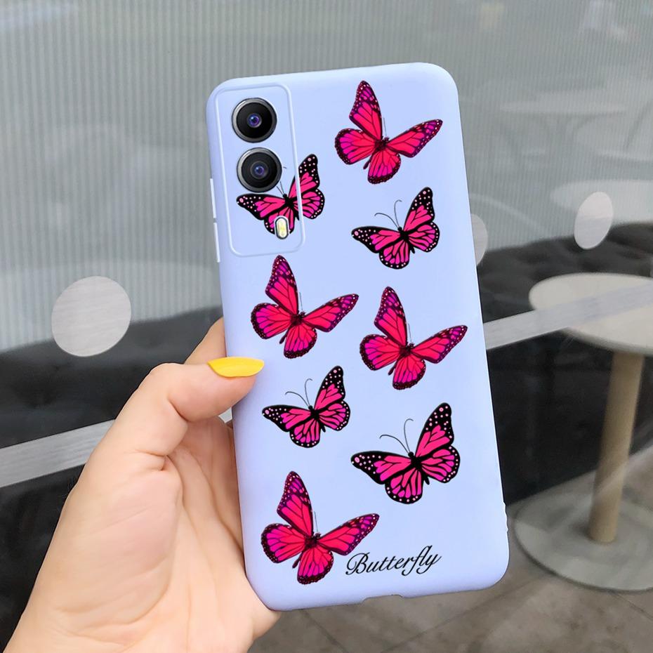 For Vivo Y53S 5G Case Vivo Y72 5G V2041 Phone Cover Silicone Cactus Soft Funda For Vivo Y52 Y 53s Y72 5G Sunflower TPU Bumper