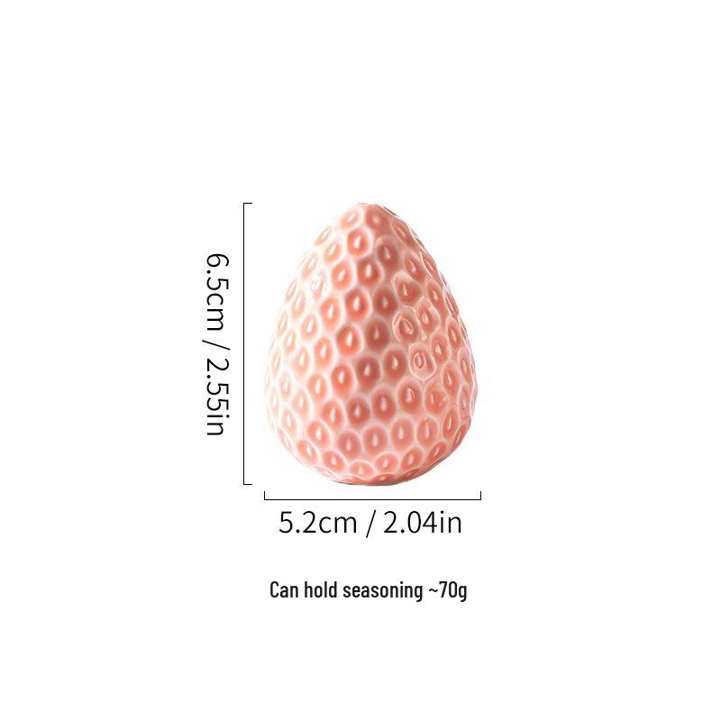 Strawberry Ceramic Seasoning Jar: Cute Cooking Oil and Vinegar Pot for Kitchen 2500g