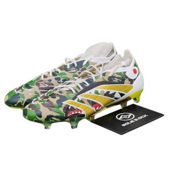 

BAPE x Adidas PREDATOR ELITE Футбольні бутси Чоловічі Коричневі Зелені JS3104 EU 41 дубильна кора