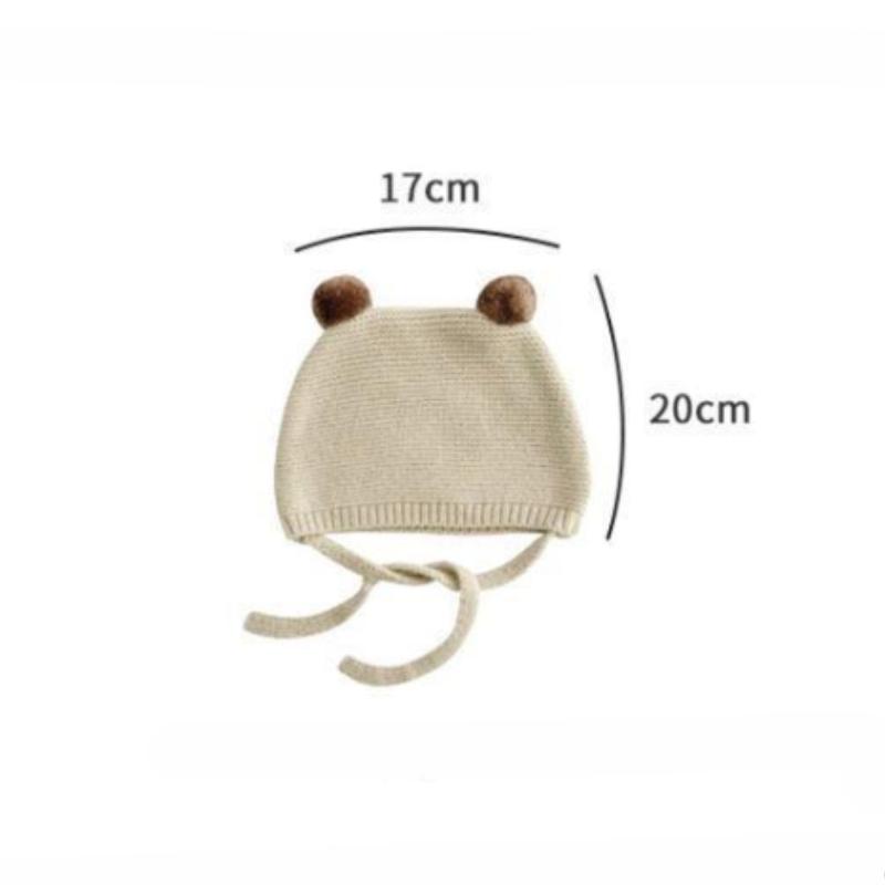 Winter Spring Crochet Baby Hat Soft Pompom Infant Girls Boys Cap Beanie Solid Color Kids Knitted Warm Ear Protection Bonnet Hat