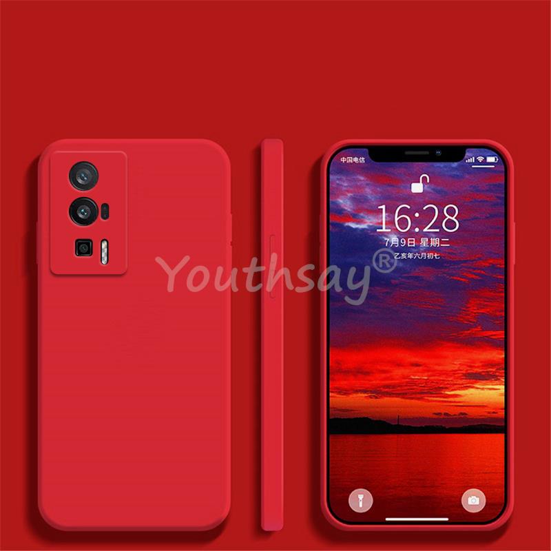 

Для Xiaomi POCO F5 F4 Pro Чехол силиконовый жидкий официальный чехол для телефона POCO X5 Pro Чехол TPU Защитный чехол POCO M5 Pro Чехол POCO F5 Pro красный