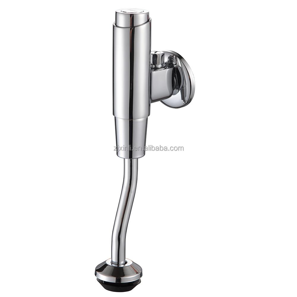 X10005ABSCR Wall Mounted Brass Material Chrome Finish of Time Delay Self Closing Urinal Flush Valve