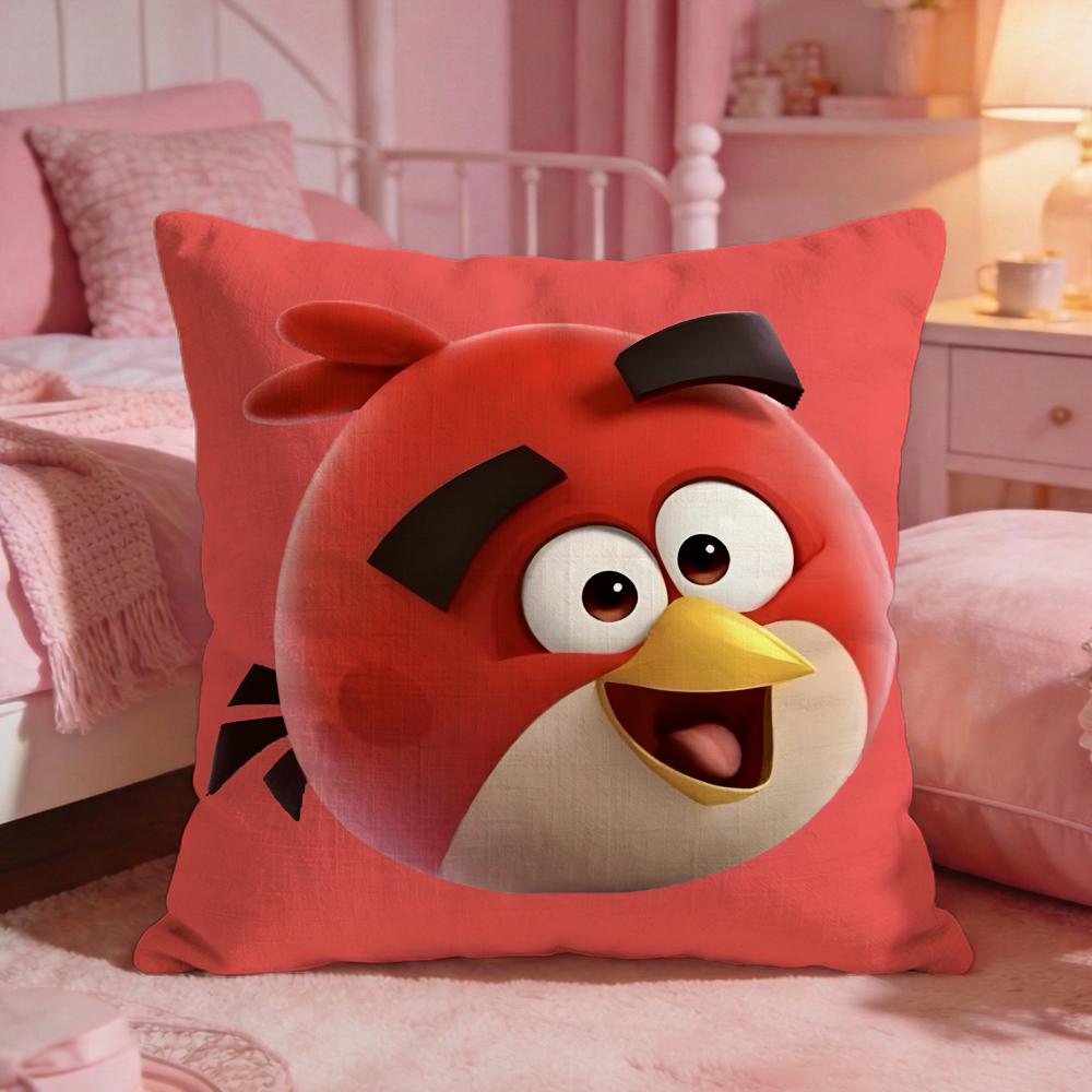 Angry BBirdss Game Classic Cushion Cover Premium Comfort Reversible Pillow Cove Two In One Design For Any Room  Car Interior