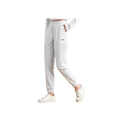 Solid Color Quick-Dry Casual Pants Women Bottoms Light-Gray AKLU993-2