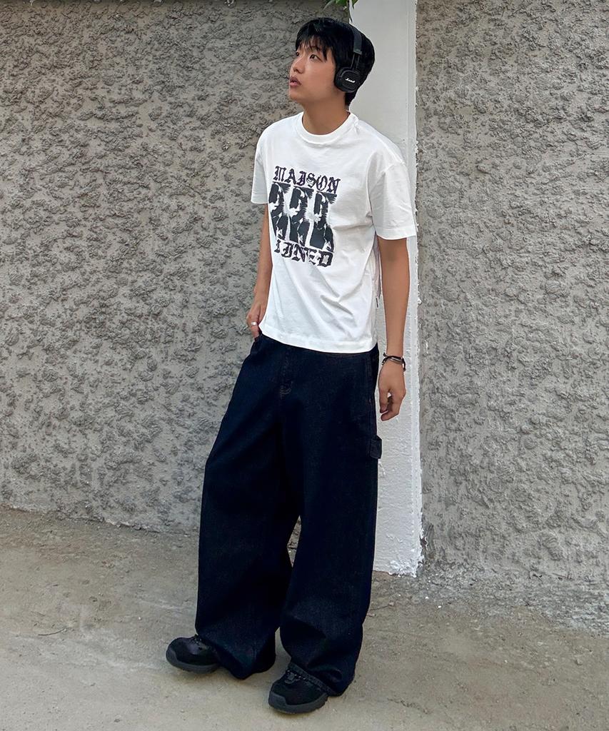 MAISON MINED Back-Point Denim Pants Indigo