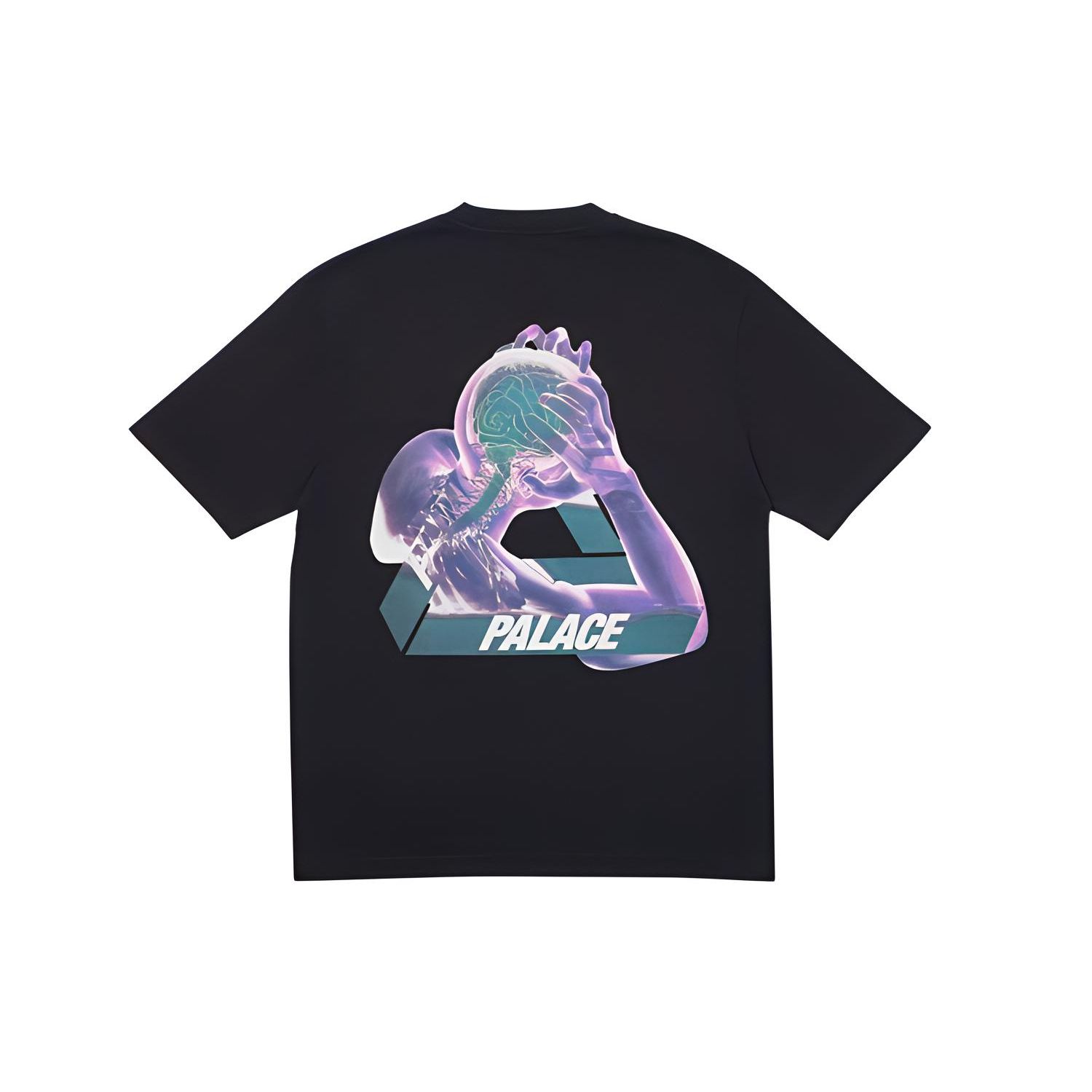 Футболка Palace Tri-Gaine, черные топы унисекс P18TS122 S