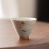 Hand-painted Kung Fu Tea Cup Lotus Graphic Tea Tasting Cups Ge Kiln Ceramic Tea Cup  Tea Making