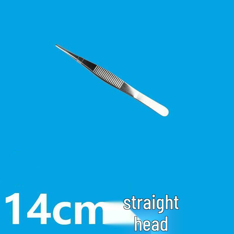 304 Stainless Steel Multifunctional Tweezers: Thickened Straight & Round Head, Bent Tip, Ideal for Aquatic Plants and Succulents.