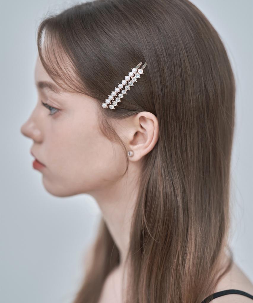 Ellejewelry Pearl Line Hairpin Elhp018