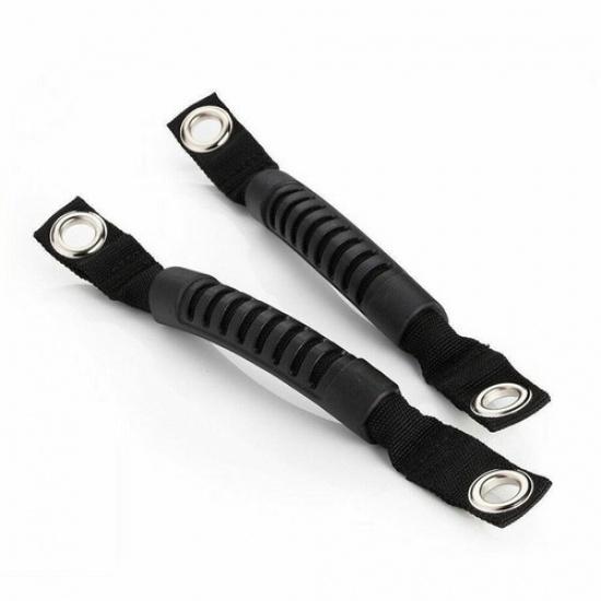 2pcs Rubber Grab Grip Interior Handles Door Handle For Jeep Wrangler JK/TJ Black