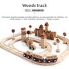 City Wooden Fun Transportation Train Track Assembly Building Blocks Kid Set Toy
