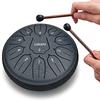 LEKATO 6-inch 11-note Steel Tongue Drum, Metal Percussion Instrument with Mallets and Storage Bag, Ideal for Meditation, Yoga, and Zen (Navy Blue)