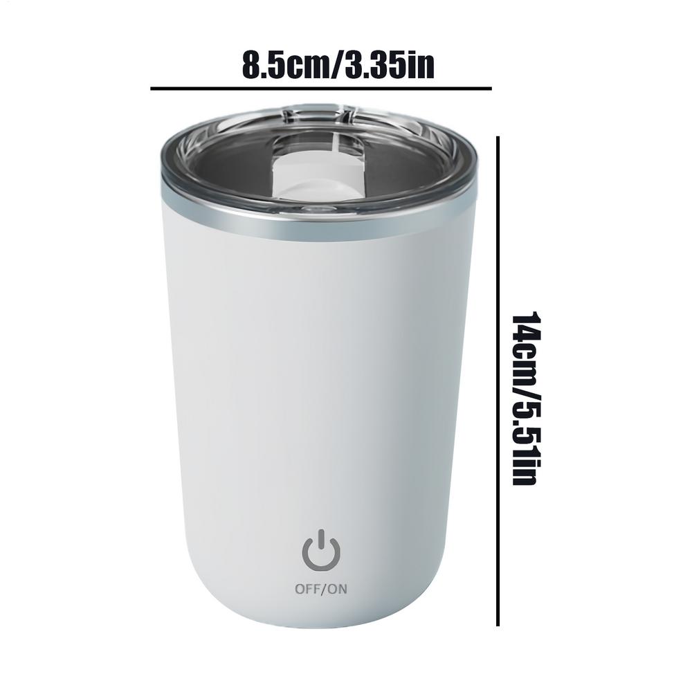 Automatic Mixing Cup Self Stirring Magnetic Mug USB Rechargeable Stainless Steel Stirring Coffee Cup Smart Self Stirring Mug 350ml