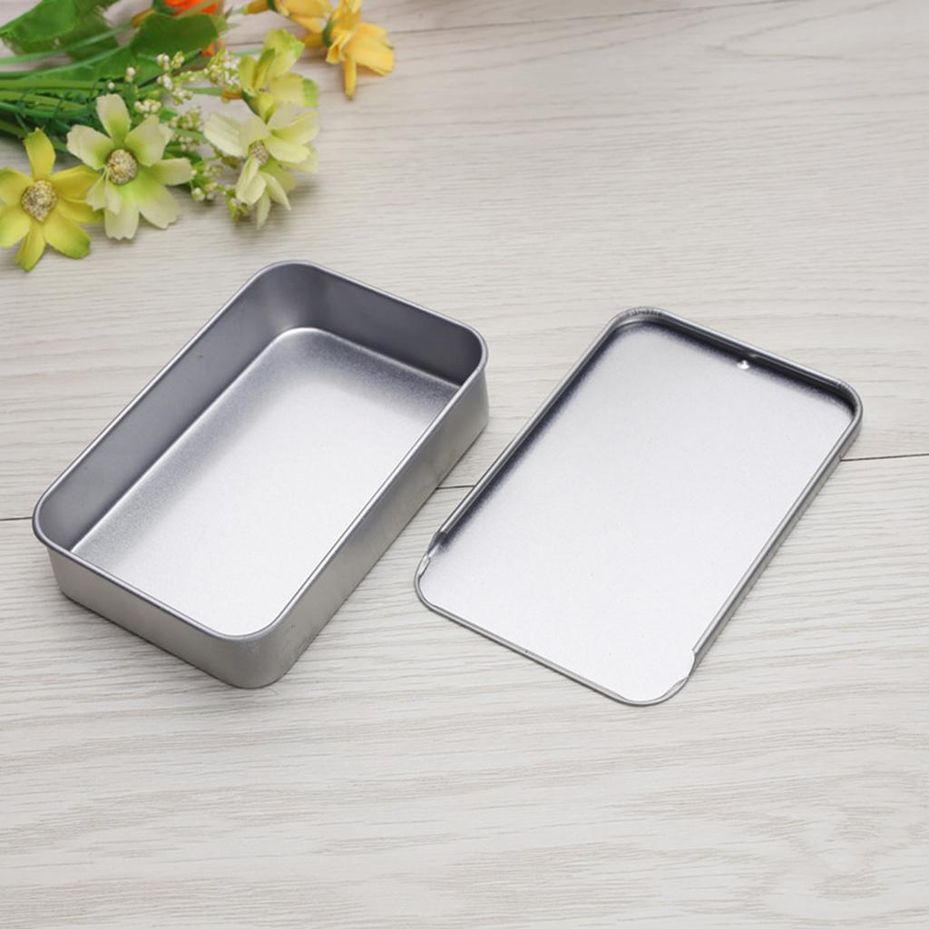 Pack of 2 Portable Sturyd Iron Sliding Lid Containers Accessory for Small Items Storage In Bedroom or Office Supplies