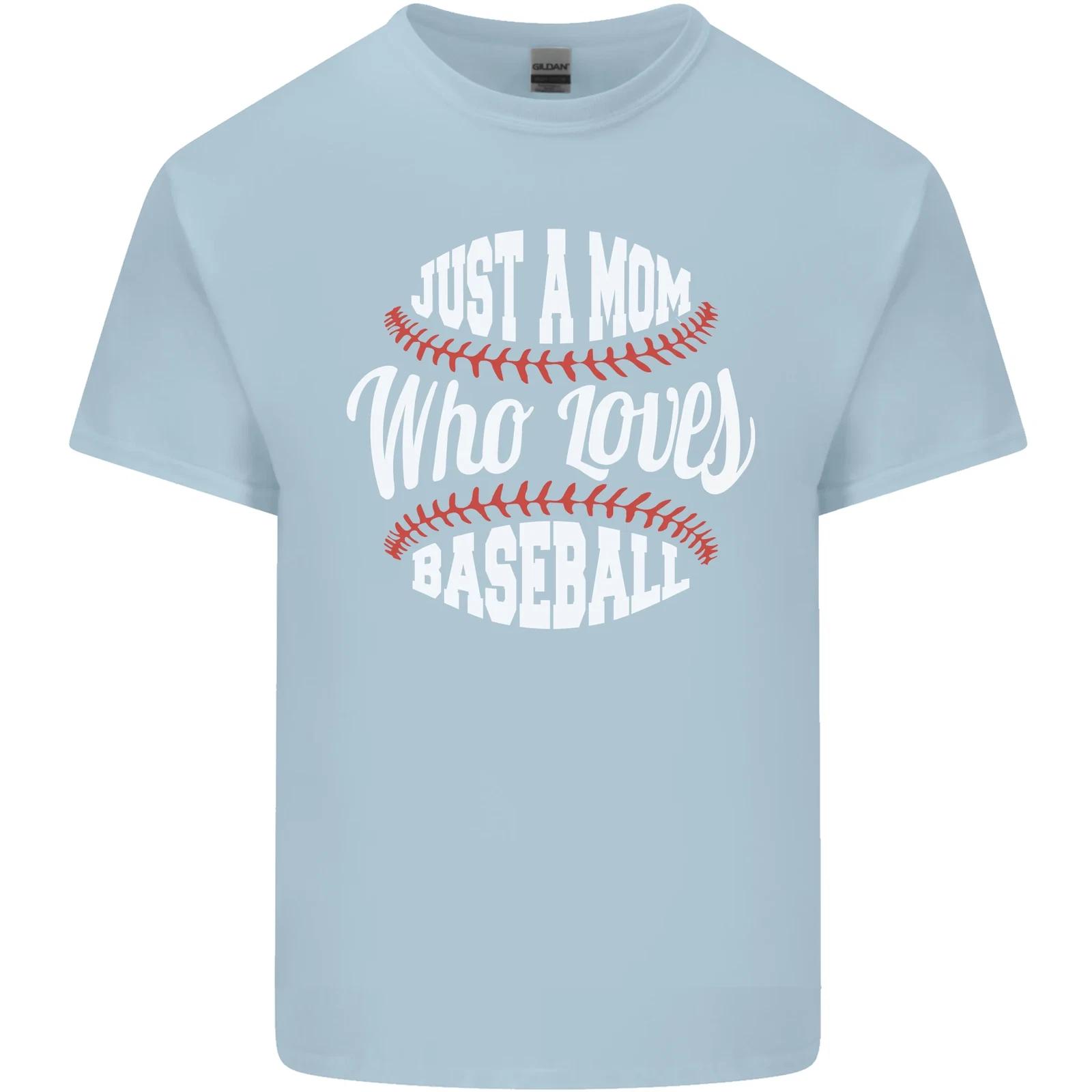 Just a Mom Who Loves Baseball Funny Kids T-Shirt Childrens L