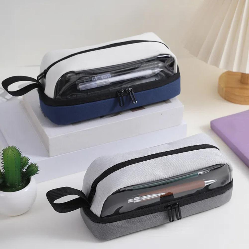 Multi Layer Pen Pouch Large Capacity Pencil Case Personality Makeup Storage Bag  Office Supplies