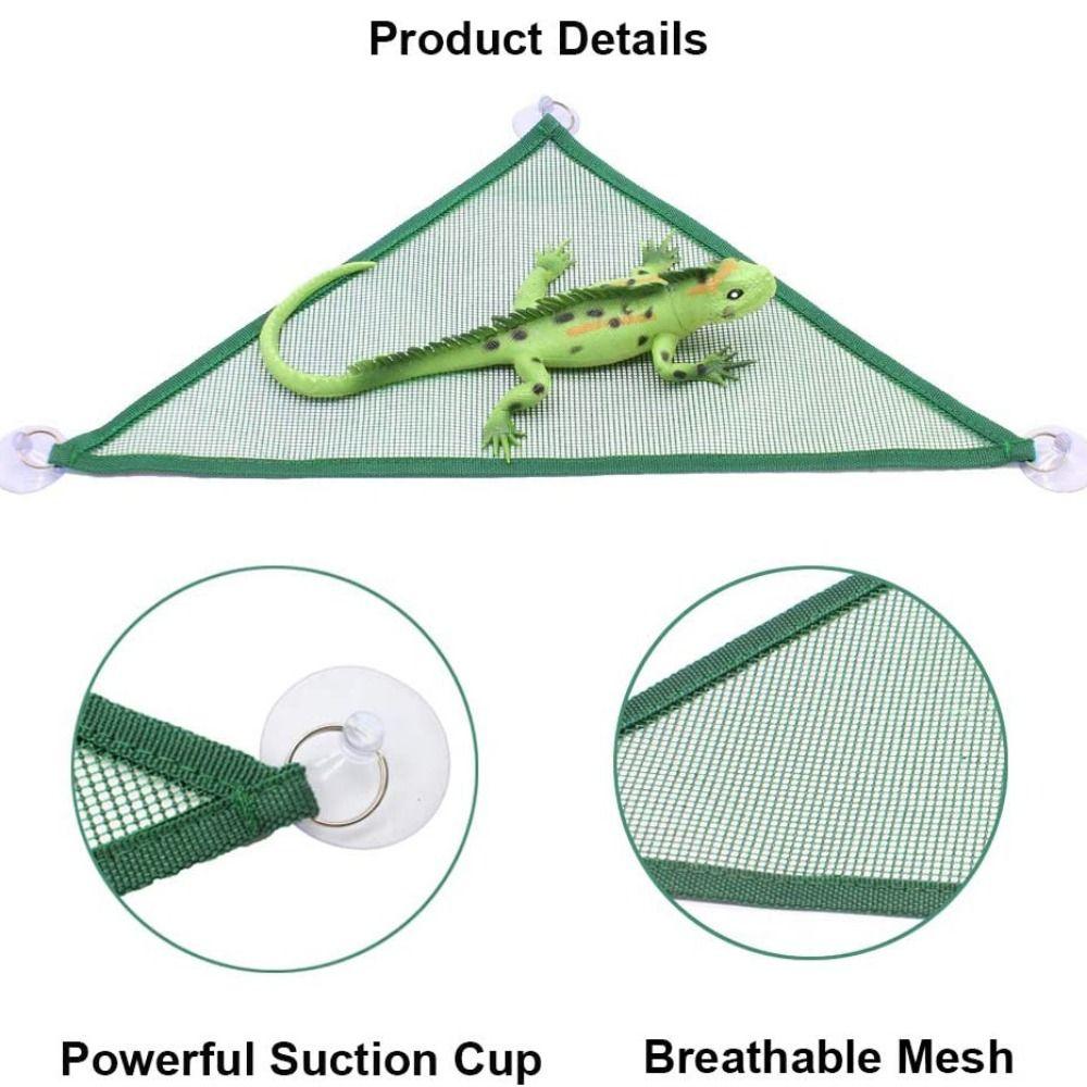 2 Pack Bearded Dragon Hammock Lizard Ladder Hanging Bed Accessories, Reptile Habitat Terrarium Decoration
