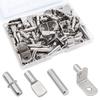104Pcs Shelf Pins Kit 4 Styles Nickel Plated Shelf Support Pegs Bookshelf Pegs for Cabinet Bracket for Kitchen Furniture Closet