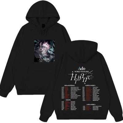 Ado 2025 Welttournee Hibana TOPS Herren Damen Bekleidung Mode Hip Hop Hoodie Baumwolle Casual Oversized Style Frühling Winter Hoodies