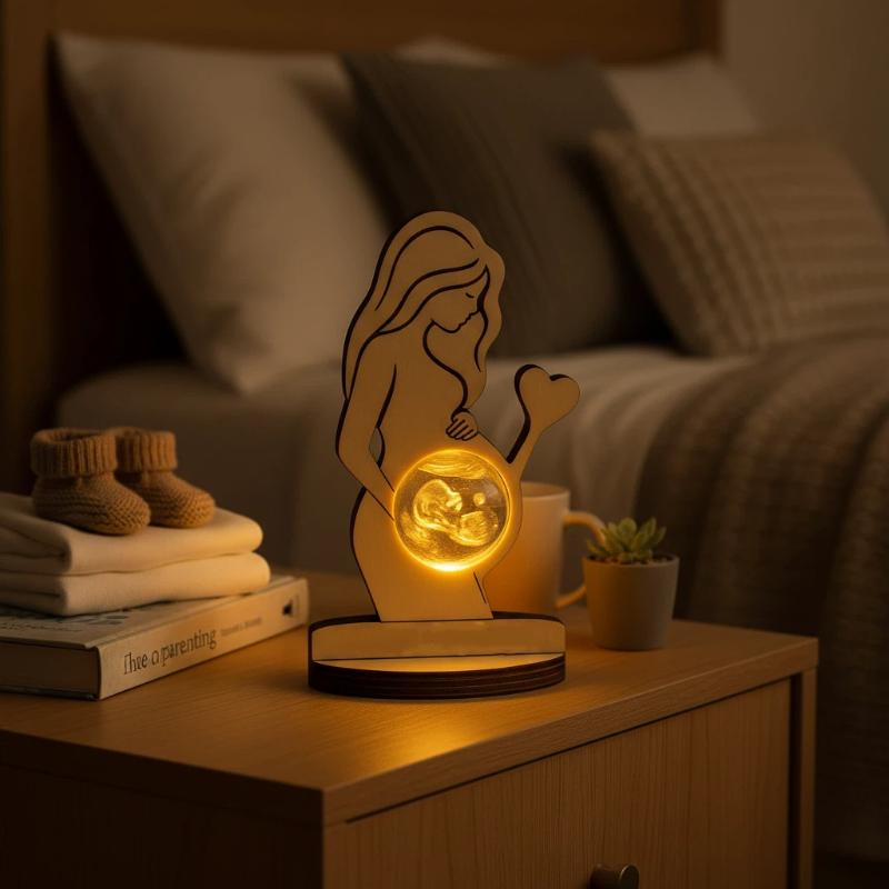 Photo Night Light Personalized 3D Crystal Ball Led Lamp For Baby Ultrasound Wedding Couple Parents Keepsake Decor Gift