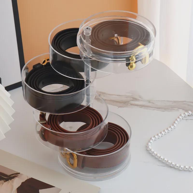 Rotating Multi-Layer Belt & Jewelry Storage Box for Women