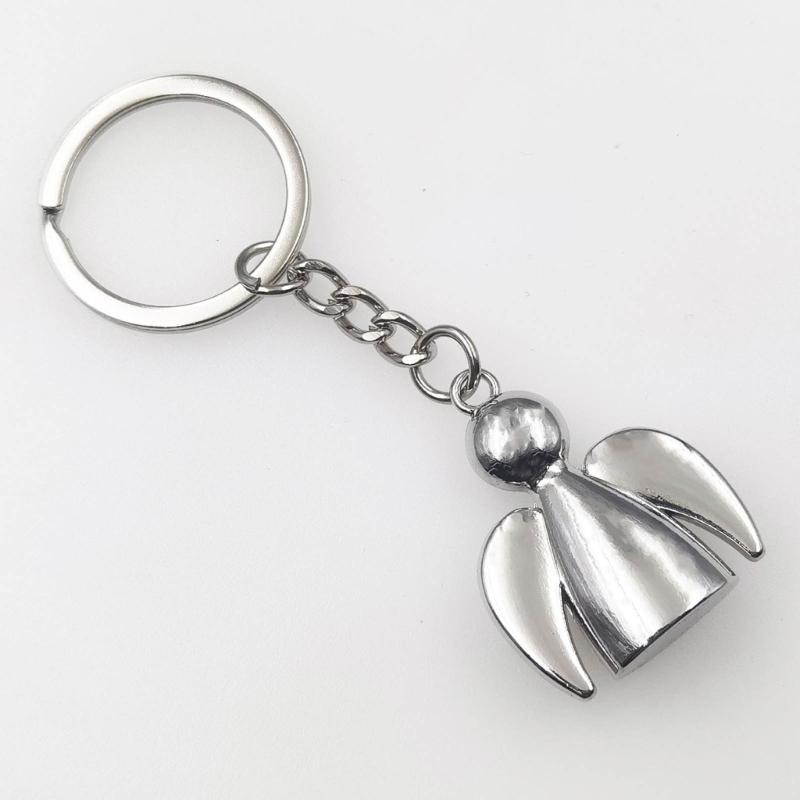 Trendy Angel Wing Keyring Protective Amulet for Men Women Backpack Pendant Decor