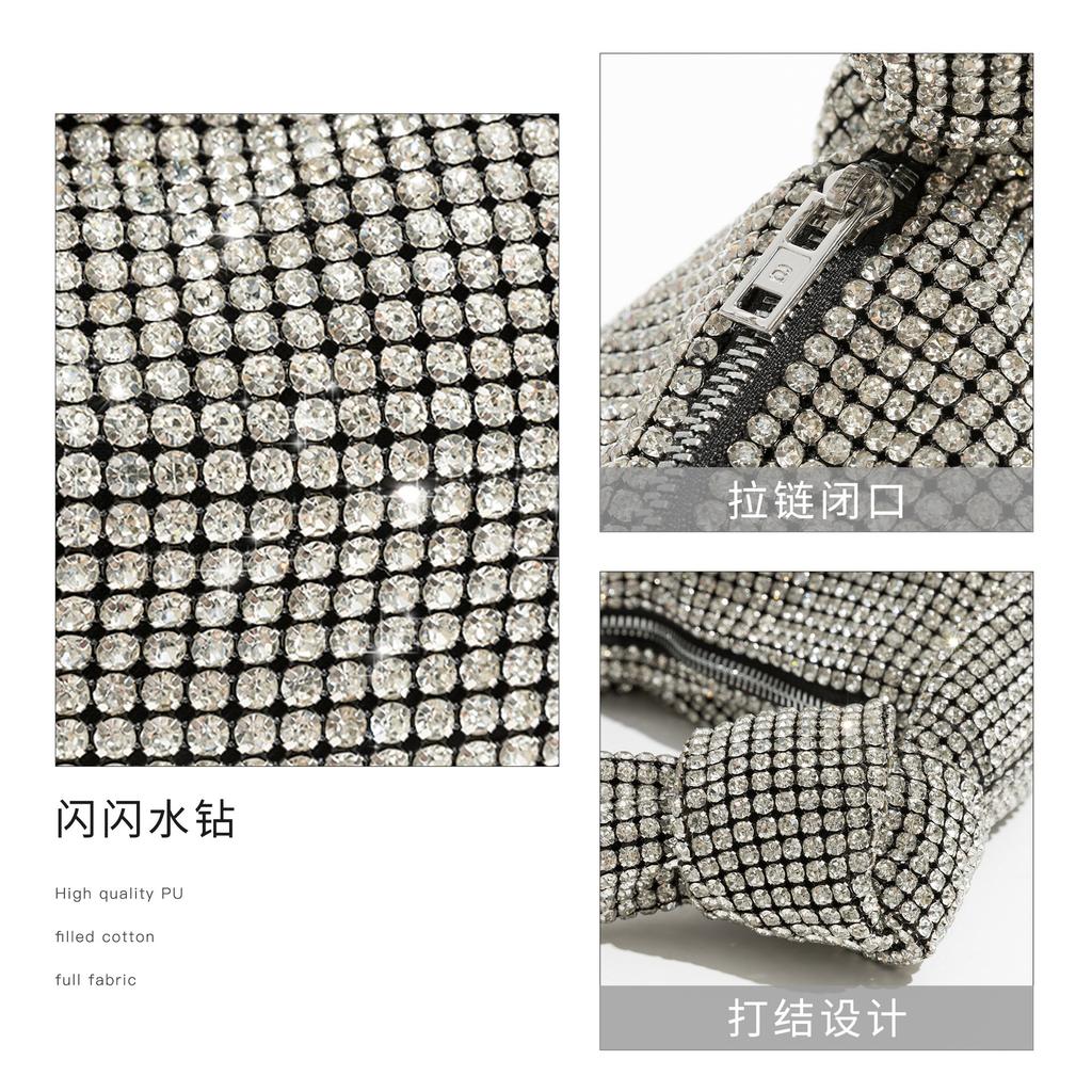 Super A Rhinestone Bag Full Diamond Bag Women's Personalized Niche 2026 New Bright Diamond Dinner Handbag High Sense