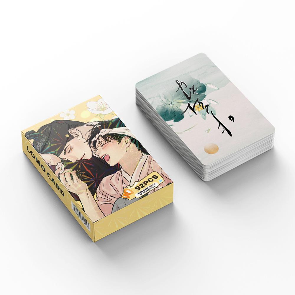 92pcs/set Anime Ye HuaJi Photo Cards Korean Comic Stickers Double-sided LOMO Greeting Card