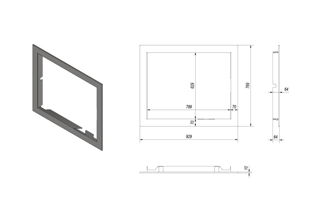 Frame for Nadia 13 Ce Stove Frame Width 70 Mm