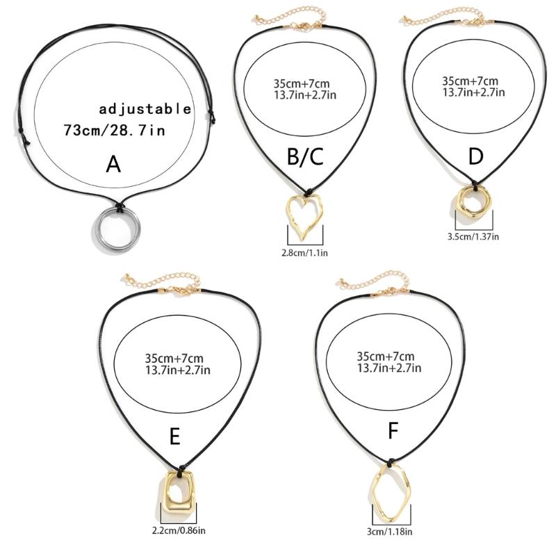Pendant Chokers Chain Necklace Irregular Shaped Pendant Necklace Alloy Material Party Jewelry for Girls Women Gifts