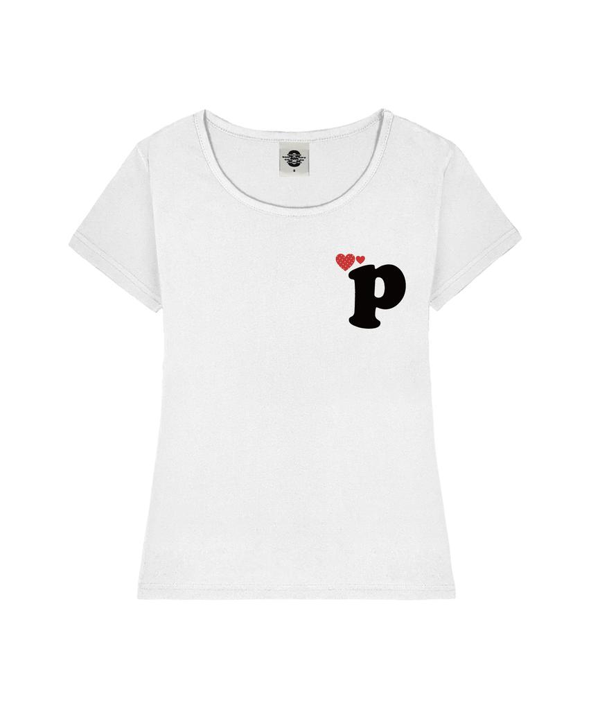 PRIMATE Heart P Women'S U-Neck Slim Fit Short Sleeve T-Shirt 6 Colors