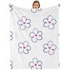 Purple Halloween Pumpkin Ghost Soft Flannel Blanket Breathable Warm Throw for Office Car Sofa Kids Room Birthday Xmas Gift