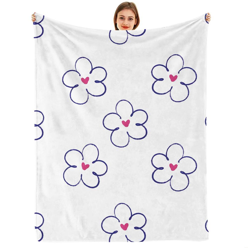 Purple Halloween Pumpkin Ghost Soft Flannel Blanket Breathable Warm Throw for Office Car Sofa Kids Room Birthday Xmas Gift